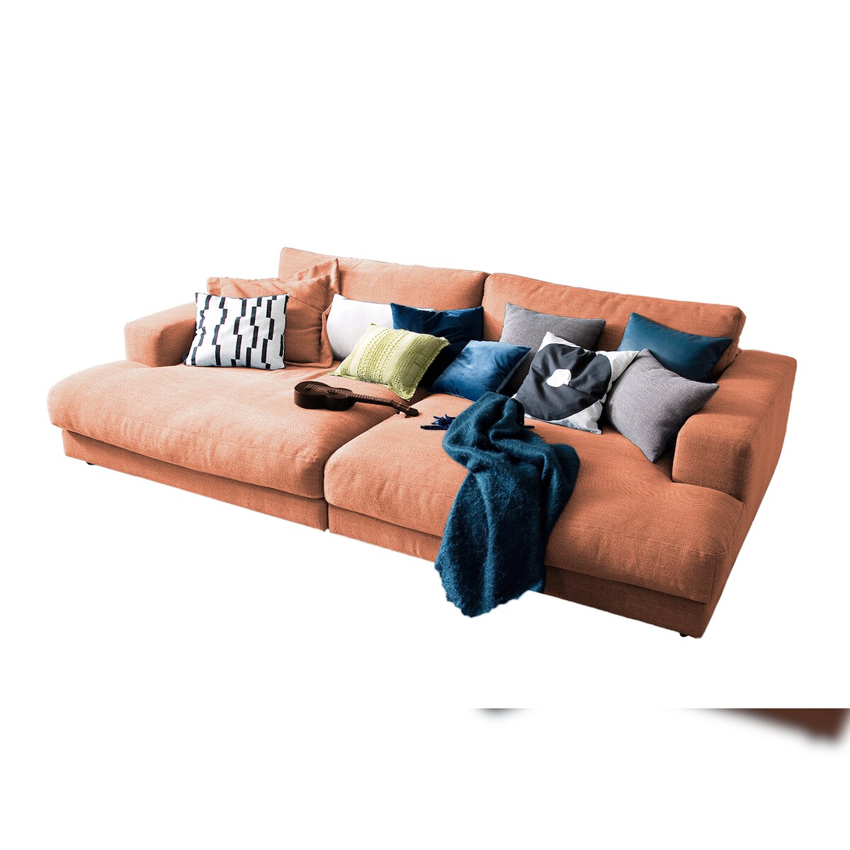 KAWOLA Big Sofa XL MADELINE Stoff cognac Image