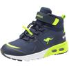 Sneaker KANGAROOS "KX-Hydro", Gr. 30, blau (navy, lime), Synthetik, Textil, sportlich, Schuhe, Sneakerboot, Winterschuh, wasserdicht