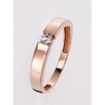 Fingerring LADY Gr. 20, rosa (silber rosé vergoldet 925), Fingerringe, Damen, 20, Silber 925 (Sterlingsilber)-Gold-Metall-Roségold 585-Metall, Silber 925 (Sterlingsilber), Gold, Metall, Rosu00e9gold 585, Metall Image