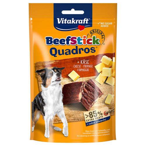 Sparpaket: 7x70g Vitakraft Beef Stick Quadros Käse Hundesnacks