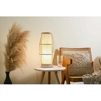 PAULEEN Tischleuchte "Woody Passion max20W Beige 230V Bambus/Kunststoff", beige, Ø 20cm H: 42,5cm, Lampen, E27 Image
