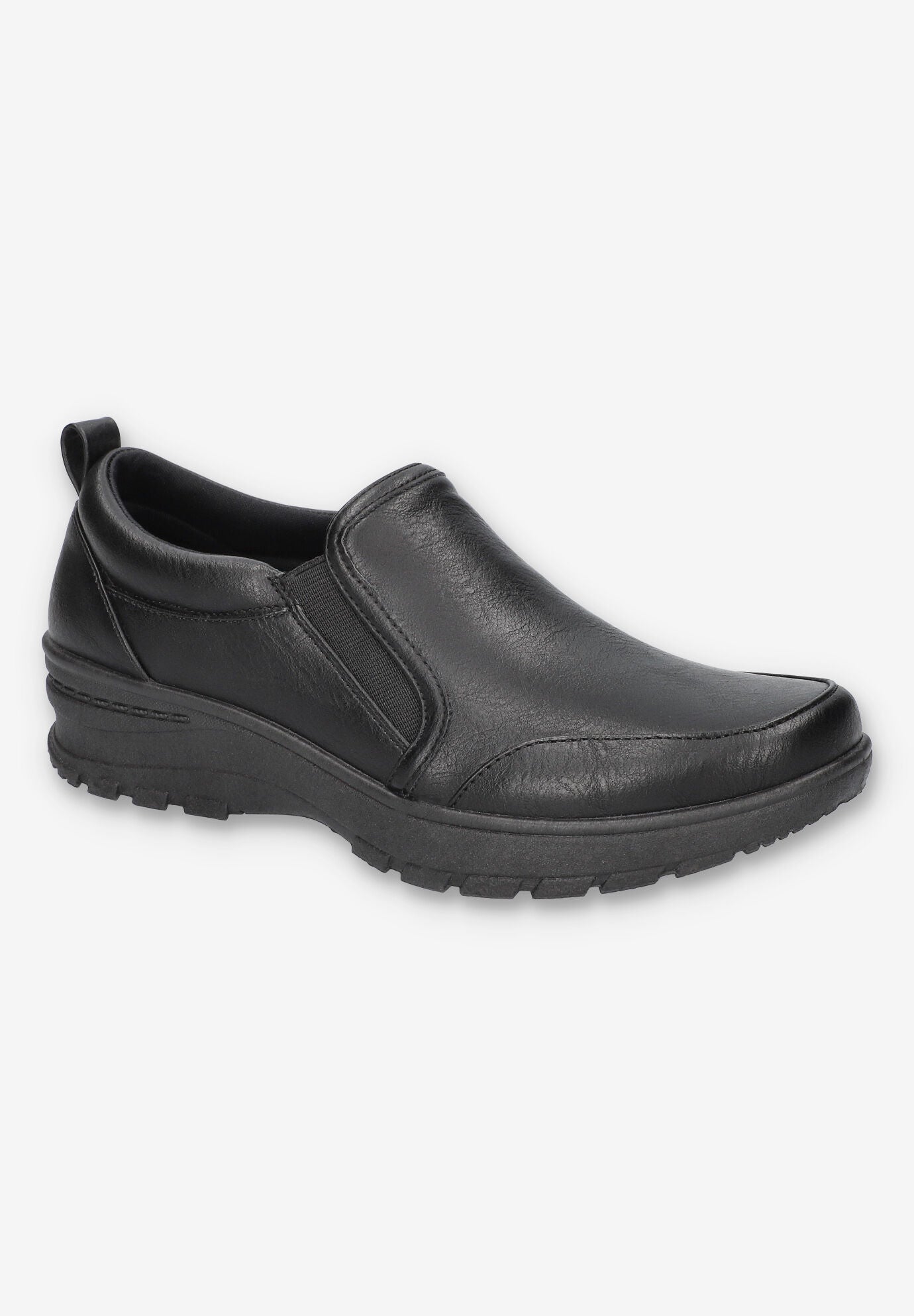 Extra Wide Width Women's Garland Flat by Easy Street in Black (Size 12 WW)
