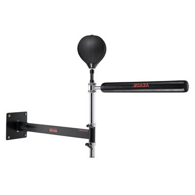 Wall Mount Boxing Spinning Bar, Spinning Bar with Punching Ball, Adjustable Boxing Speed Trainer for Kickboxing, MMA, Fitness