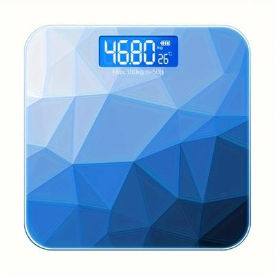 TEMU Slim Digital Scale Step-on Bathroom Scale - Body Weight Scale - Supports Up To 400 Lbs, Led Display -great For Home Gym