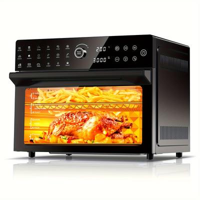 TEMU [] Extra Large 32qt Air Fryer & Toaster Oven Combo - 1800w, Dual Cook Settings, 360Â° Hot Air For Meals, 13