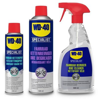 Wd-40 - Bike- Fahrradpflegeset 1x Kettenspray Allwetter 250ml + 1x Reiniger 500ml + 1x