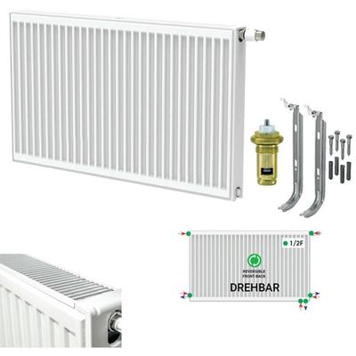 Belrad - Universalheizkörper Kompakt Ventilheizkörper 6 Anschlüsse T33 900x400-1334W Image
