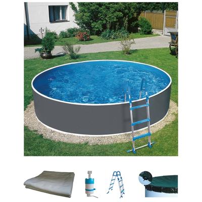 Rundpool MY POOL BWT "HYPE 2", grau, H:90cm Ø:400cm, Schwimmbecken, in verschiedenen Größen