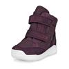 Snowboots ECCO "Winterstiefel URBAN MINI", Kinder, Gr. 27, lila (beere), Veloursleder, Textil, sportlich, Schuhe, Winterboots, Klettstiefel, Winterstiefel mit Klettriemchen, GORE-TEX
