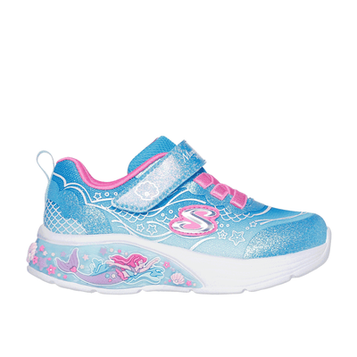 Skechers Girl's My Dreamers - Lil Mermaid Sneaker | Size 8.0 | Blue | Textile/Synthetic