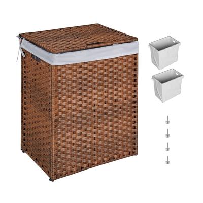 Classic Laundry Hampers with Lid, Removable Bags, and Wheels, 100L & 160L Capacities