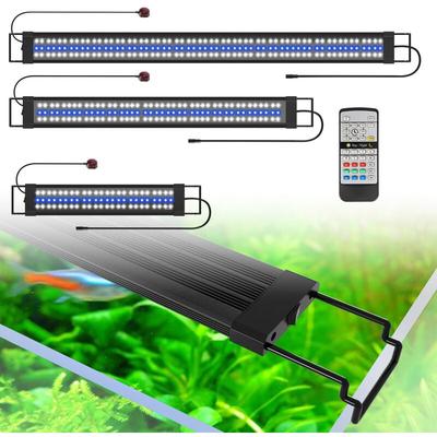 Led Aquarium Lampe Tank Leuchte Dimmbar Beleuchtung mit Fernbedienung,18w,55-80CM - Swanew