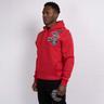 Mercier Mens Mono Badge Hoodie in Red Cotton - Size Medium | Mercier Sale | Discount Designer Brands