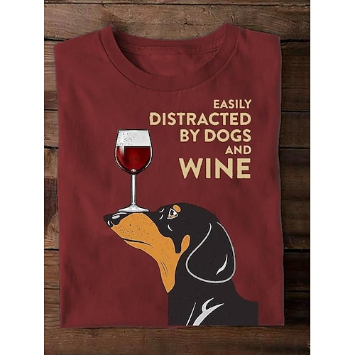 Frauen 100% Baumwolle Tunika T-Shirt Mode Lässig Druck Langarm Reguläre Tops Rundhals Täglich Schwarz Weiß Wein Grau Frühling Herbst Image