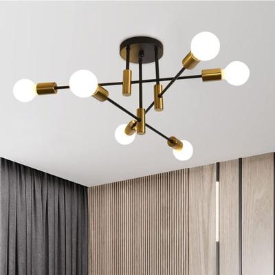 Ganeed - Kronleuchter Moderne Pendelleuchte 6 Lichter Metall Industrielle Vintage Halterung Image