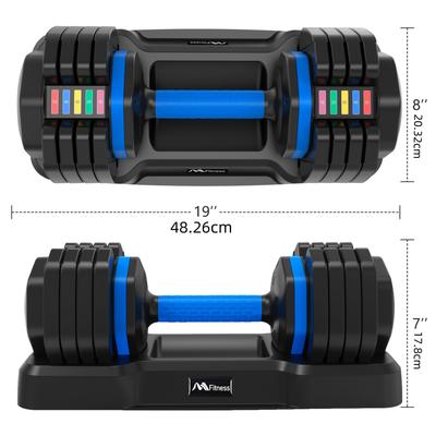 TEMU Ocaca 1 Pc 55lb 5 In 1 Adjustable Dumbbell, Single Dumbbell With Anti-slip Handle, Fast Adjust Weight By Turning Handle With Tray, Exercise Fitness Dumbbell Suitable For Full Body Workout