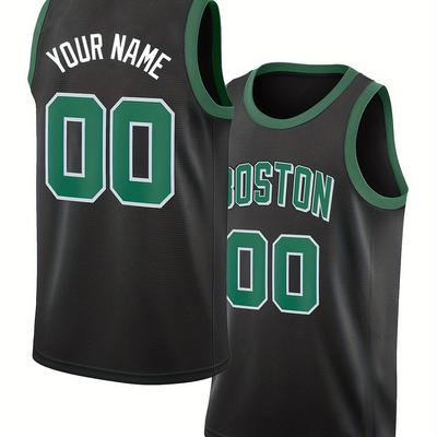 TEMU Custom Men's Basketball Jersey - Personalized Name & Number, Embroidered, Breathable Polyester, S-3xl