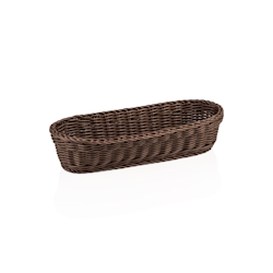 WAS Germany - Baguettekorb WEAVER PRO Systemkörbe, 40 x 16 x 8 cm, oval, braun, Polypropylen Image