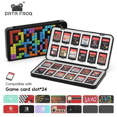 DATA FROG Switch Card Holder for Nintendo Switch Chip Storage Box Cover Game Case for Nintendo Switch Oled Cartridge Box 24 in 1
