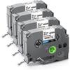 Kompatibles TZe-231 12 mm TZe231 Ersatz-Etikettenband für Brother Tz Tape 0,47 Schwarz auf Weiß für