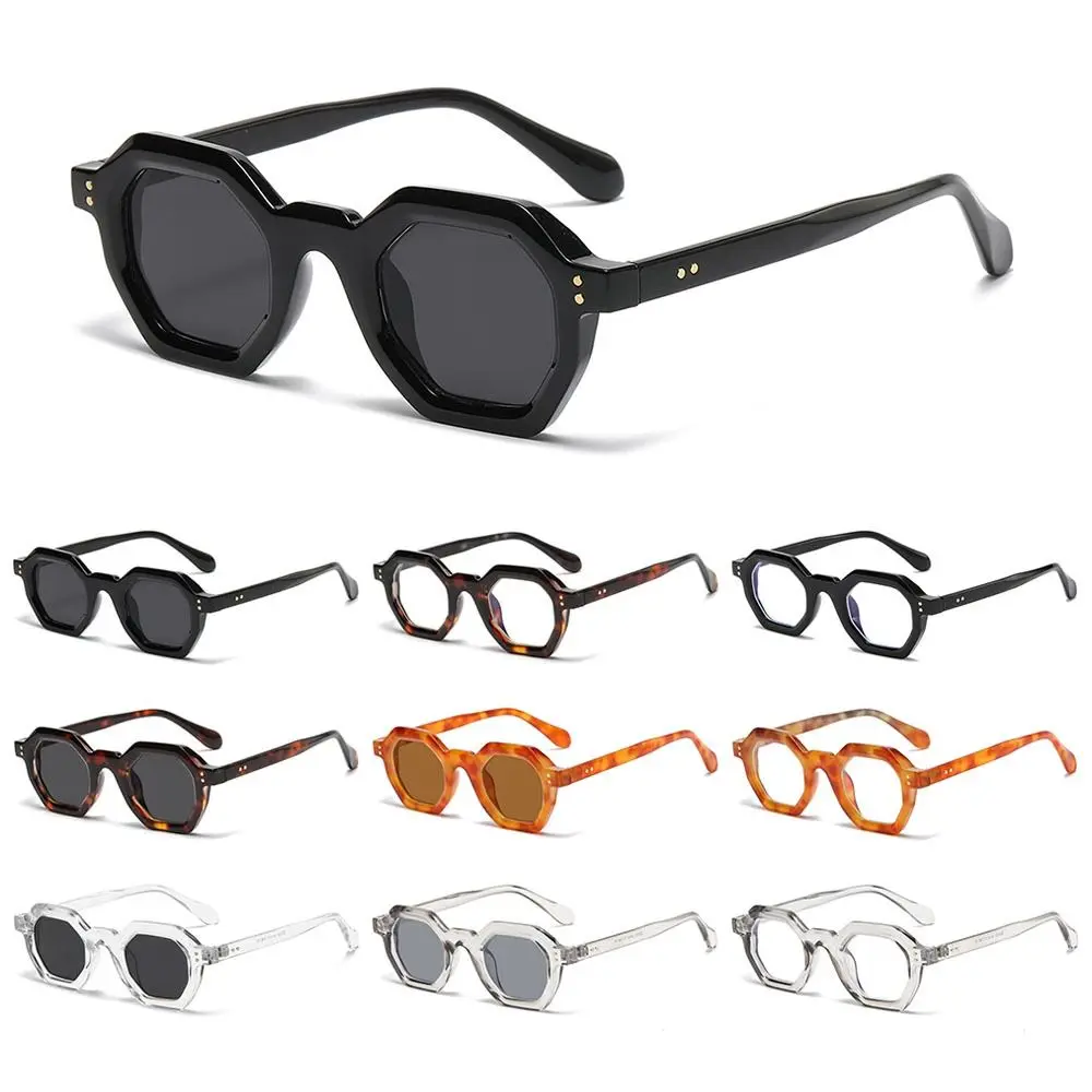 Occhiali da sole quadrati da donna occhiali da sole esagonali rivetti occhiali da sole occhiali sportivi occhiali da sole protettivi poligonali UV400 per donna e uomo