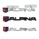 3D Metallo Cromato Nero Logo ALPINA Baule Posteriore Parafango Emblema Adesivo Auto Griglia Anteriore Distintivo Decaks Accessori Per Lo Styling Auto