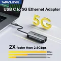 WAVLINK Adattatore da USB C a Ethernet Adattatore di rete Gigabit Ethernet RJ45 da 2,5 G/5 Gbps