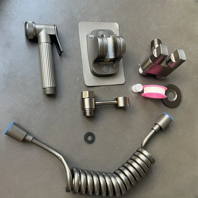 Ensemble de pulvérisateur de Bidet à main, pistolet de pulvérisation, pomme de douche autonettoyante pour salle de bains, pulvérisateur de salle de bains avec accessoires de salle de bains