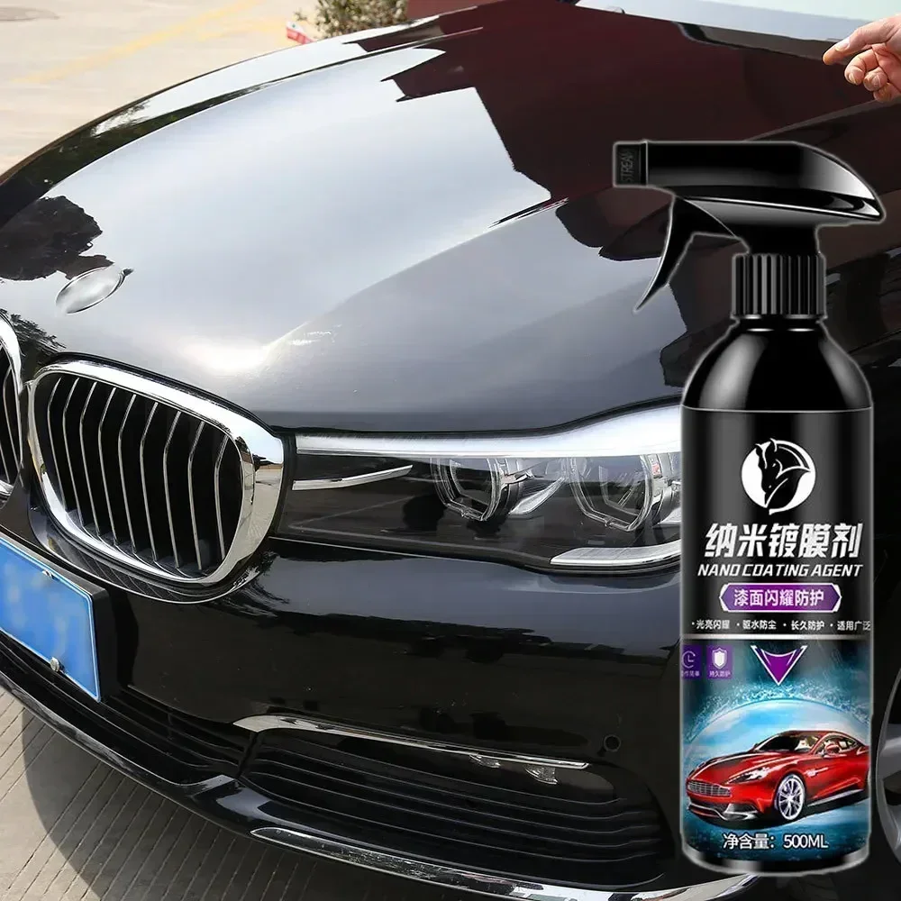 Keramik Auto beschichtung 500ml 9h Nano Flüssig glas plattiert Kristall hydrophob wasserdicht Polier farbe Härte Auto politur Wachs Image