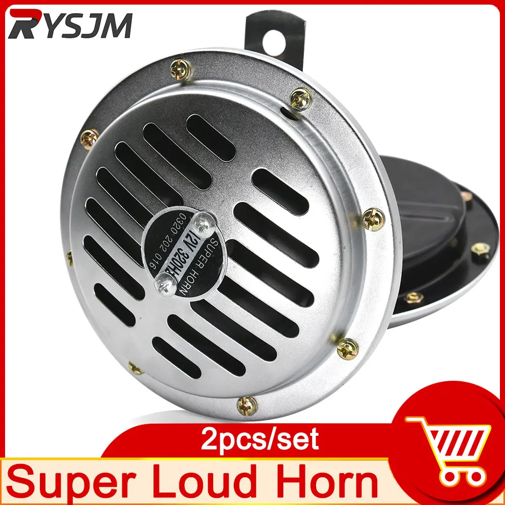 AD Elektrische Air Horn 12V Auto Laut Chrom Farbe Aluminium Spule Fahrzeuge Auto Lkw Motorrad Zubehör Super Lauter Ton lautsprecher Image