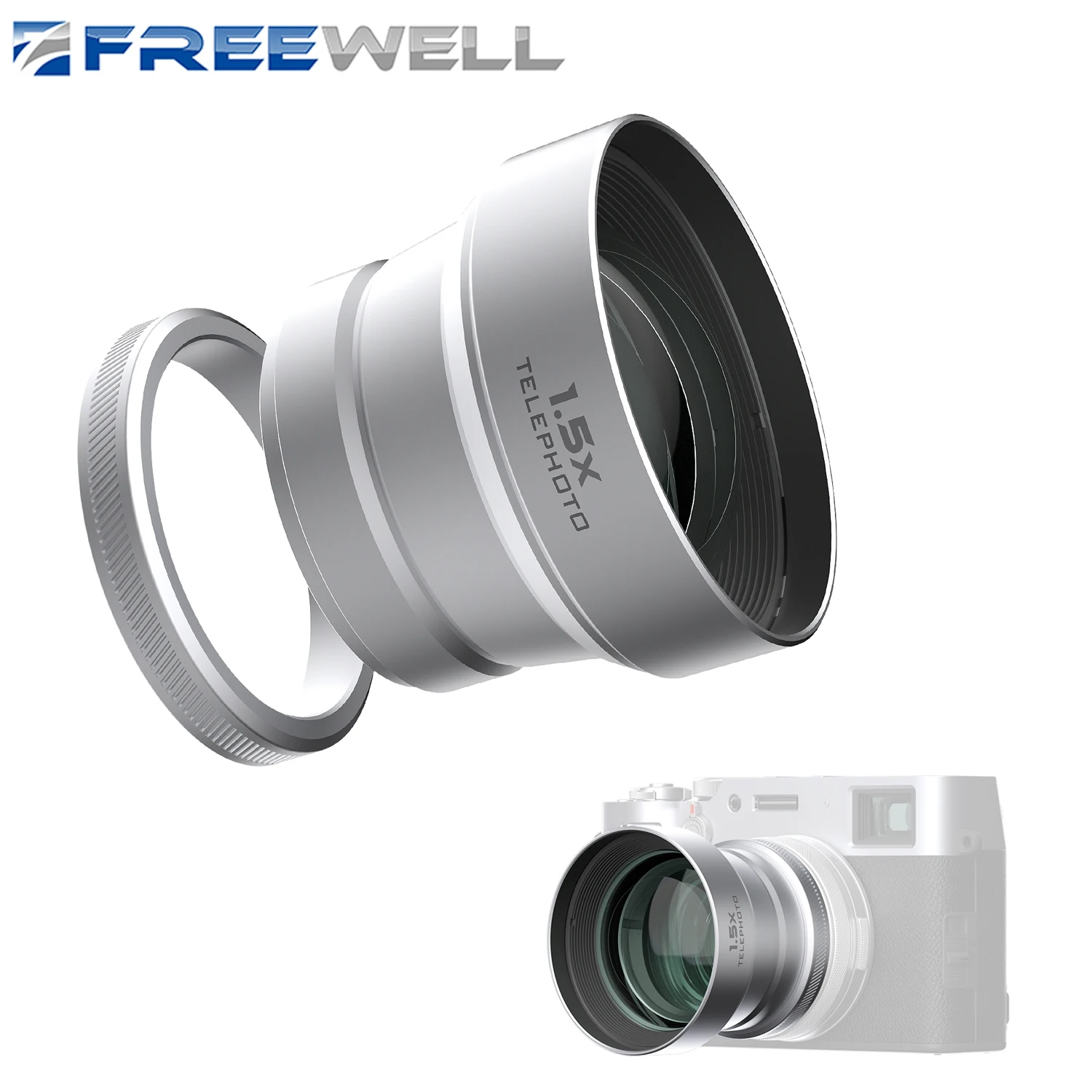 Freewell New Style Fujifilm HD 1,5x Teleobjektiv für Fuji X100VI und X100V Kameras Fotografiezubehör Image