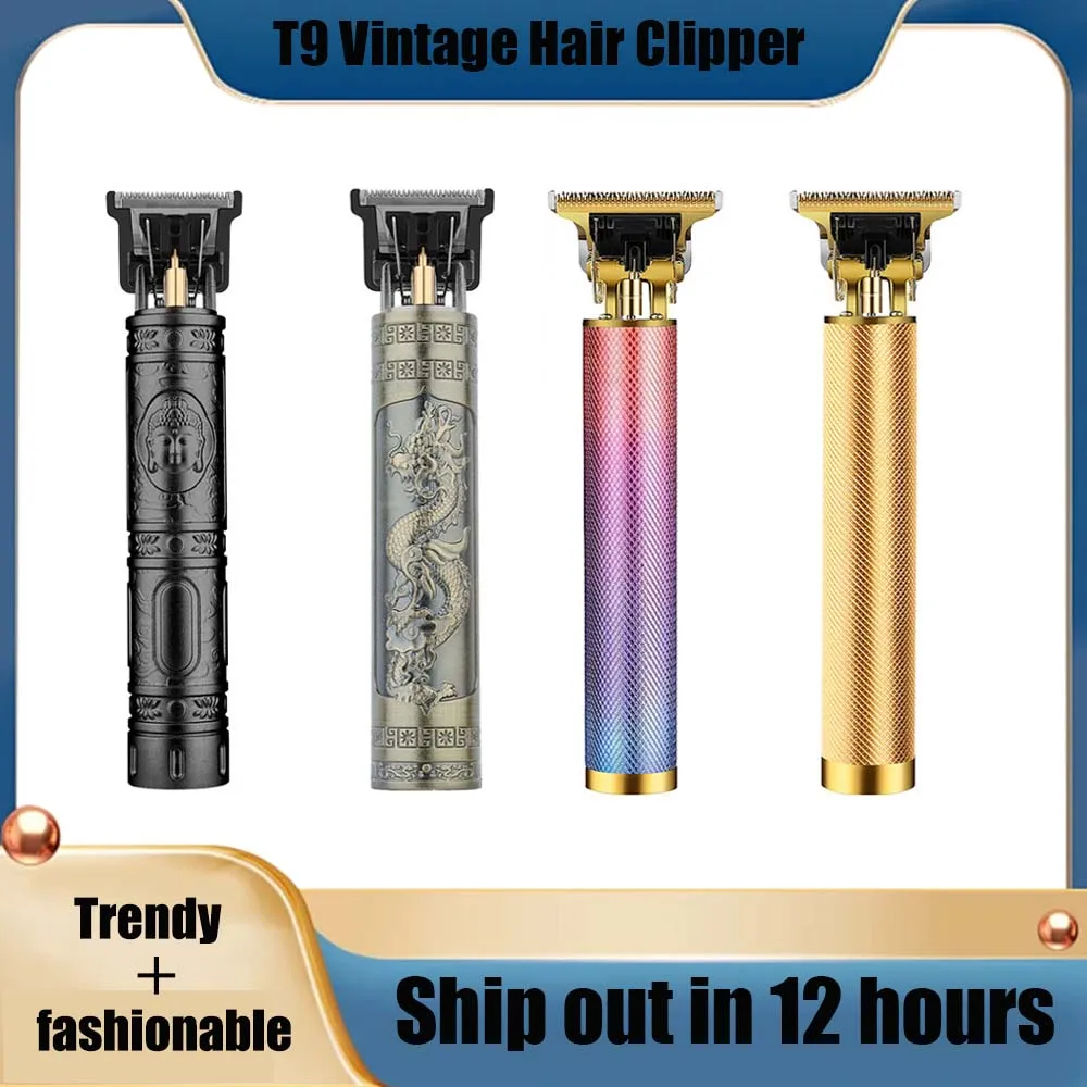 T9 Vintage Haar Trimmer USB Schnelle Lade Haar Schneiden Maschine Elektrische Haar Clipper Tragbare Rasierer Barber Professionelle Barber Image
