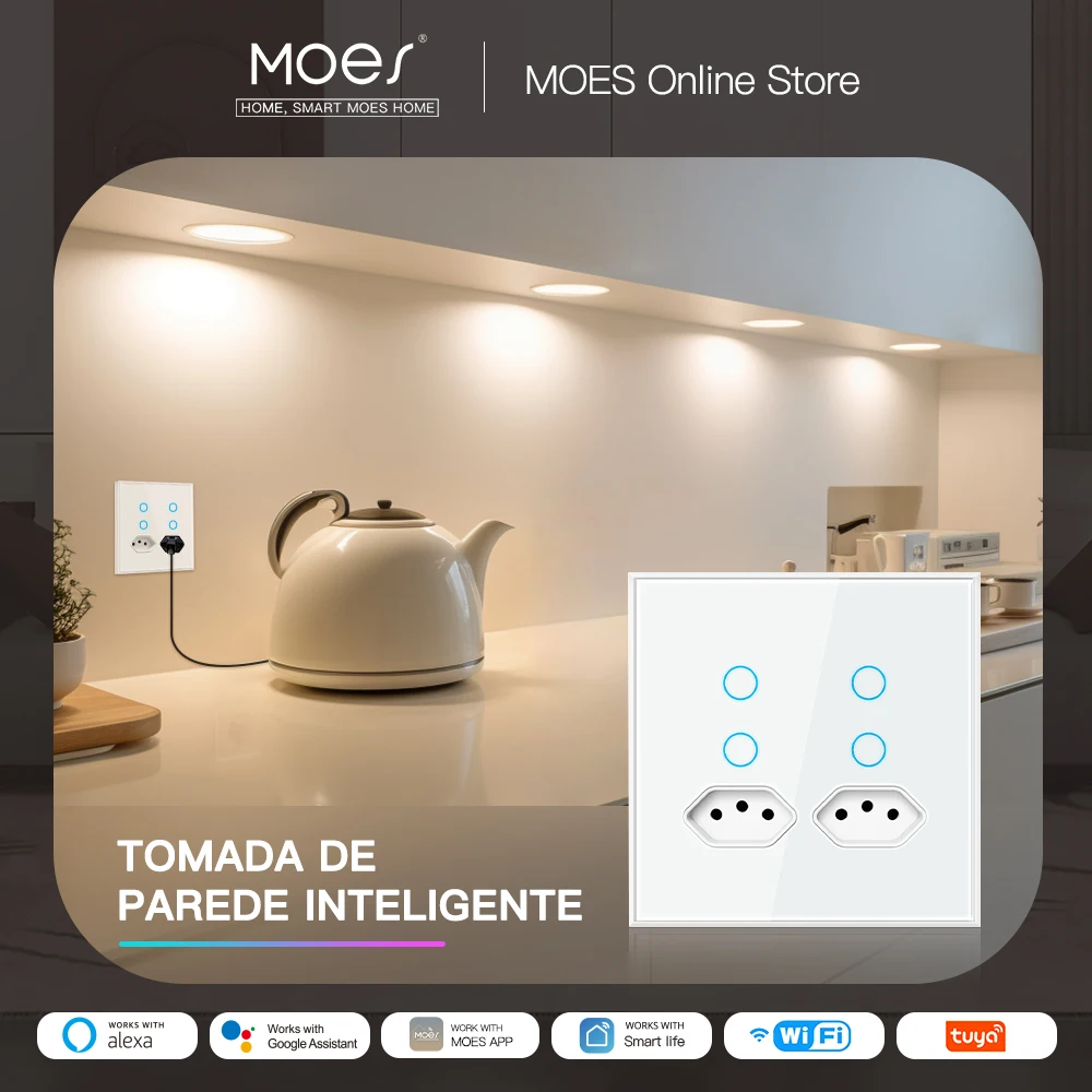 Smart WiFi Wand Licht Schalter Steckdose Brasilianische Standard Elektrische Stecker 100-250 V Steckdosen Unabhängige Schalter Fernbedienung