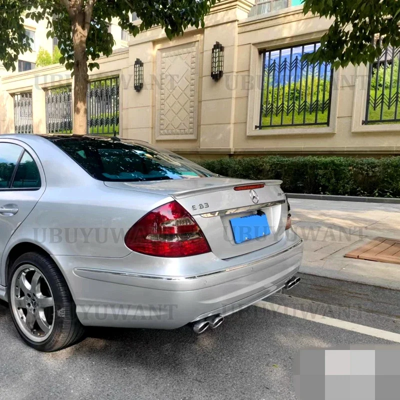 Für w211 spoiler 2010-2015 mercedes-benz w211 e-klasse e200 e260 spoiler abs kunststoff material auto heckflügel farbe heckspoiler Image