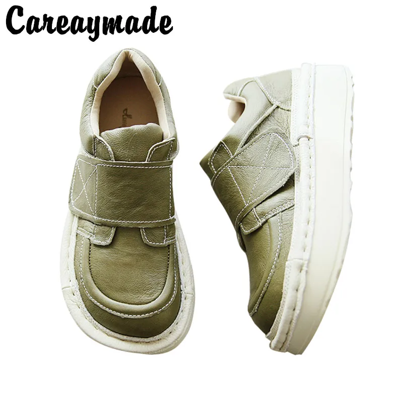 Careaymade-Echtes Leder frauen schuhe muffin schuhe frauen literarischen einzelnen schuhe hässliche nette Damen schuhe casual big kappe schuhe