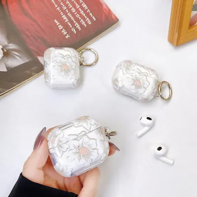 Luxus blume für Airpods Pro 2 /1 2 3/Airpod Pro Fall mit Keychian Kopfhörer Fall Airpods2 Heart Image