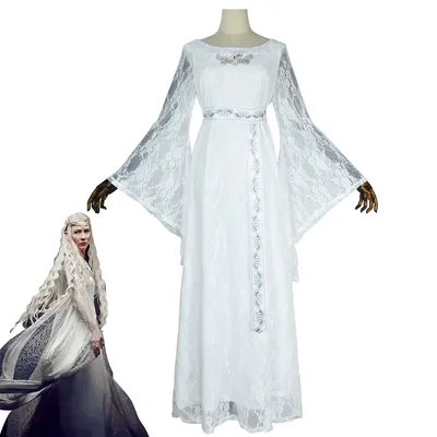 Der Herr der Ringe Galadriel Fee Königin Retro Bankettkleid Halloween Maskerade Karneval Party Cosplay Kostüm für Frauen Image