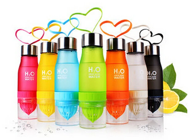 650ml Wasser Plastik flasche trinken mehr Wasser h2o Zitronen flasche Plastiks aft flaschen Image