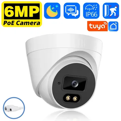 6mp poe Kamera im Freien Smart HD Video überwachung CCTV-Kameras h.265 Home Security IP Dome-Kamera Bewegungs erkennung Tuya App