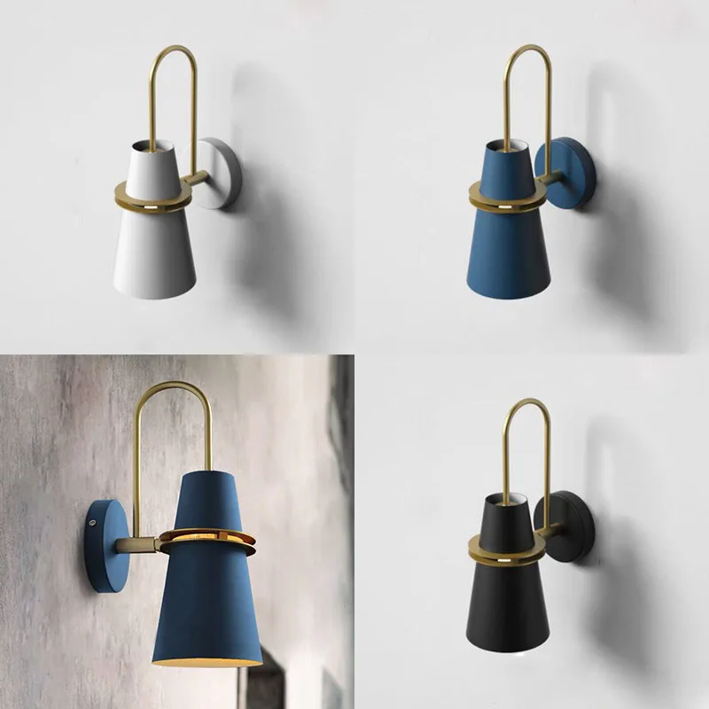 Moderne Eisen Wand Lampen Nordic Spiegel Licht Wand Leuchte Leuchten für Schlafzimmer Nacht Loft Industrie Hause Deco Leuchte