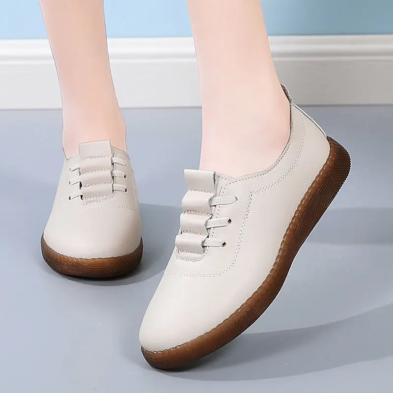 Neue frauen Schuhe Weiche Sohle Frauen Vulkanisierte Schuhe Hohl Outdoor Casual Schuhe PU Leder Leichte Zapatillas De Mujer
