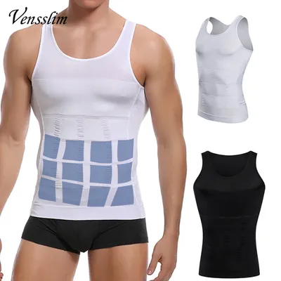 Vensslim Männer Abnehmen Body Shaper Shapewear Korsett Weste Hemd Kompression Bauch Bauch Bauch Image