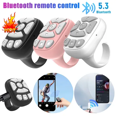 Für TIK Tok Scrolling Ring Bluetooth-Kompatibel Selfie Stick Kamera Controller Fingertip Selfie Video Controller für iPhone-iPad