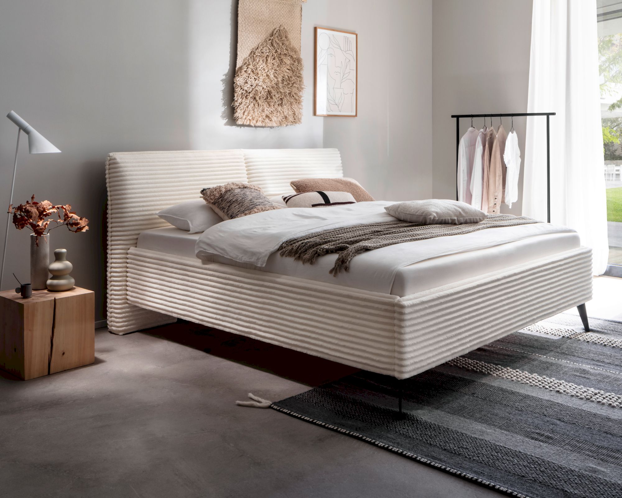 meise.möbel »Matera« Polsterbett Cord mit Bettkasten 140x200 cm / mit Bettkasten / ohne Matratze
