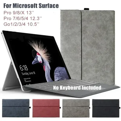 Keyboard Case for Microsoft Surface Pro 9 8 X 13 inch PU Leather Tablet Stand Cover for Surface Pro