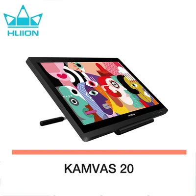 Kamvas 20 Huion Graphics Tablets AG Glass Screen 19.5 Inch Drawing Tablet Display 120% sRGB Tilt