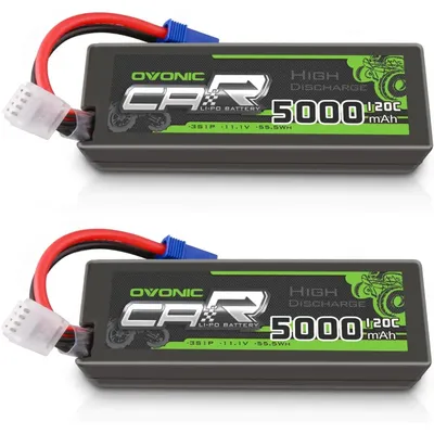 Ovonic 11.1v 120C 5000mAh 3s lipo battery hard case with EC5 plug for RC car RC helicopter RC truck