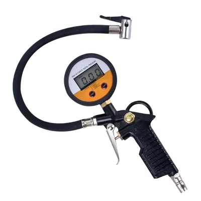 Digital Tire Pressure Gauge with Inflator 220PSI Aluminum Car Tire Inflator Gun Digital Display for