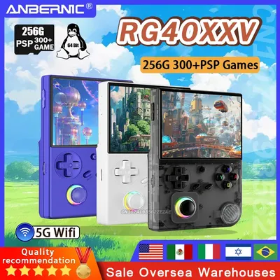 ANBERNIC RG40XXV Retro Handheld Game Console 4.0'' IPS Screen 64 Bit Linux 5G WiFi Bluetooth