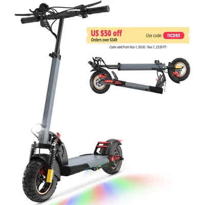 A0-A1 800W Electric Scooter 48V 12.5Ah Up To 25-45KM/H 20-30KM Range 10" Off-Road Tires Dual Brake